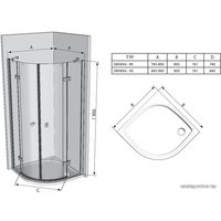 Душевой уголок Ravak SmartLine SMSKK4 90x90 в Гродно