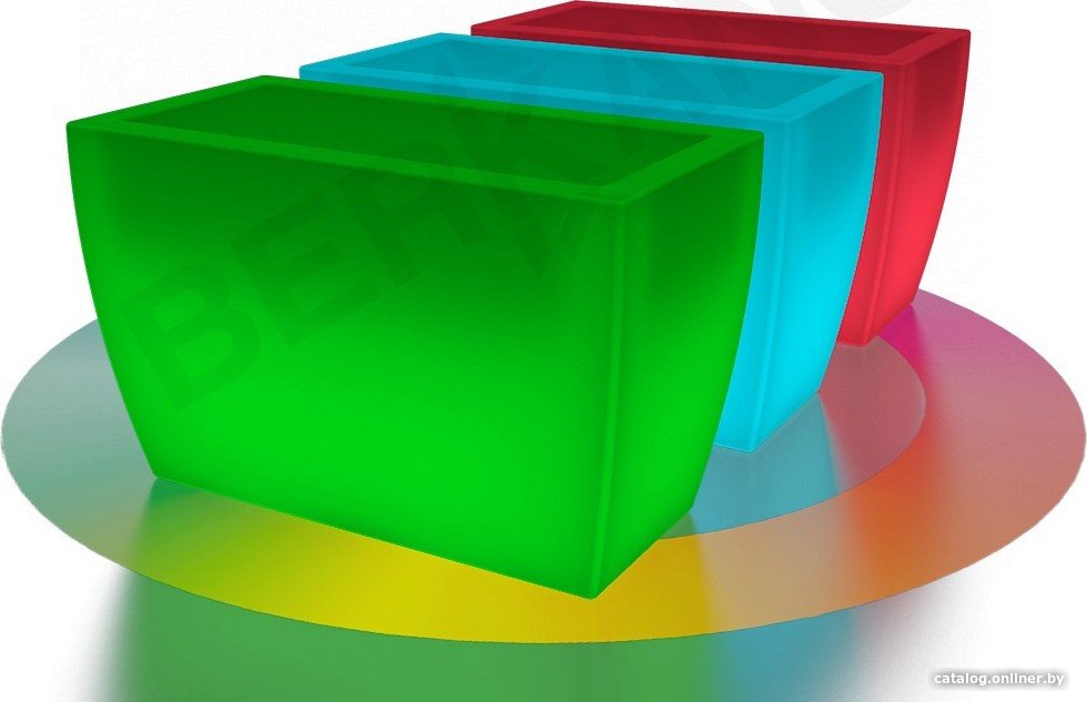 Кашпо Berkano Светящееся Tenero 50H DB (белый, RGB подсветка)