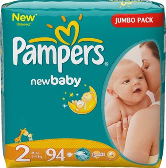 Pampers New Baby 2 Mini Jumbo Pack (94 шт)