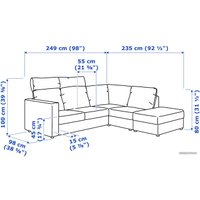 Модульный диван Ikea Вимле 793.062.86 (золотисто-коричневый)