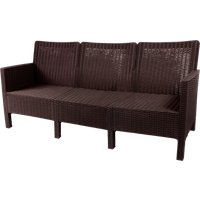 Скамейка ВПМ Ротанг 3-х местный 6199036 (темно-коричневый)