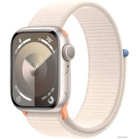 Умные часы Apple Watch Series 9 41 мм (алюминиевый корпус, звездный свет/звездный свет, нейлоновый ремешок)