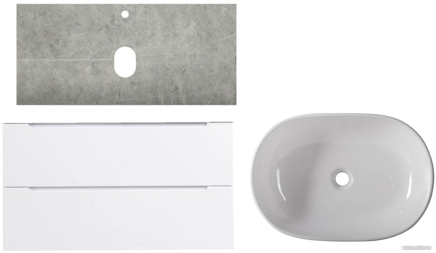 BelBagno Тумба с умывальником Etna 100 ETNA100BL-KEPMGL-1084-SET
