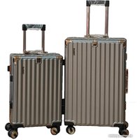 Чемодан DoubleW E087# (S, темно-серый)