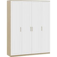 Шкаф-купе Трия Сэнди с 4-мя дверями (вяз благородный/серый вулкан)