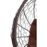 Кресло M-Group Кокос на подставке 11590205 (коричневый ротанг/коричневая подушка)