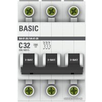 Выключатель автоматический EKF ВА 47-29 3P 32А (С) 4.5кА mcb4729-3-32C в Бресте