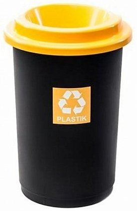 Мусорное ведро Plafor Eco Bin 50 л (черный/желтый)