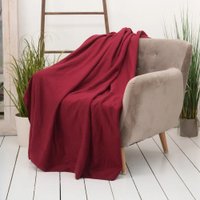 Плед Casa Conforte London Basic 130x170 6154719 (бордовый)