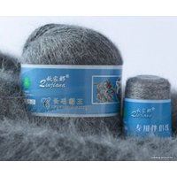 Набор пряжи для вязания ХоббиБум Пух норки 803 50 г 340 м (серый меланж)