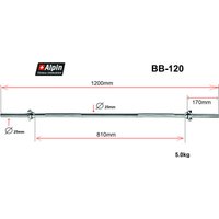 Гриф для штанги Alpin BB-120