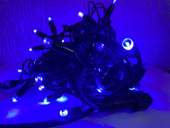 Гирлянда бахрома IQLED Бахрома с Flash мерцанием 230В 3x0.9 м (мульти/мерцающий на черном проводе)