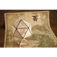 Сборная модель Eco-Wood-Art Глобус-икосаэдр (черный)