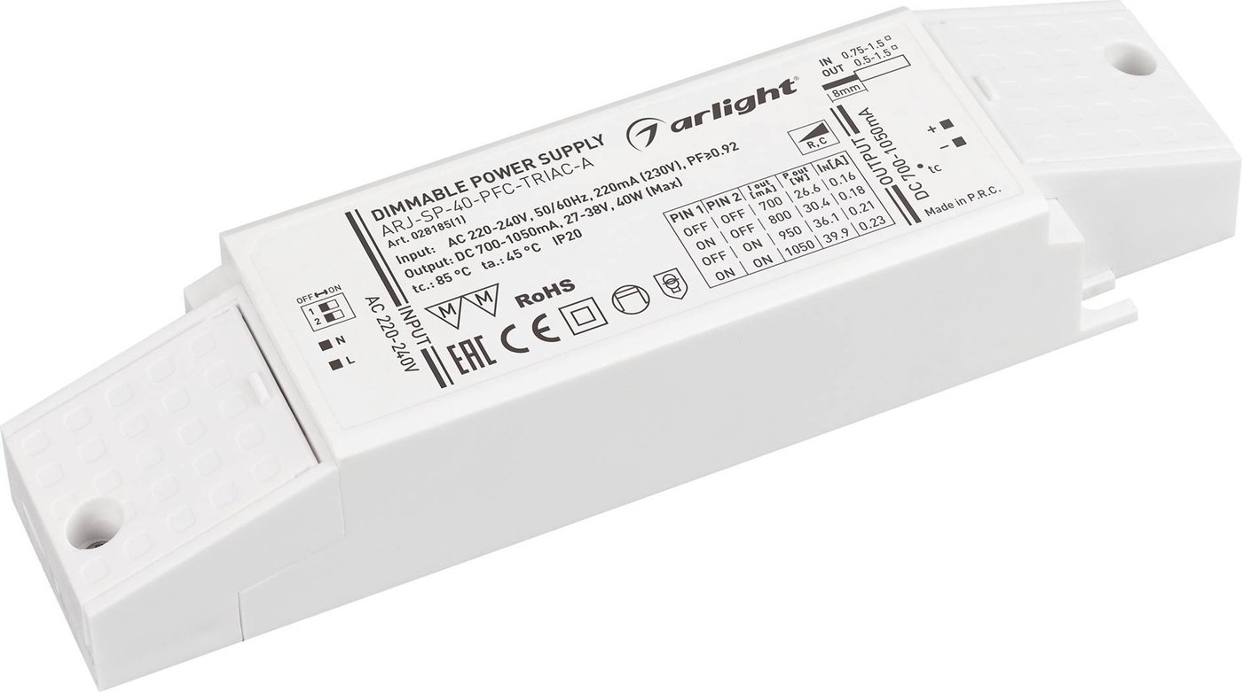 

Блок питания Arlight ARJ-SP-40-PFC-TRIAC-INS 028185(1)