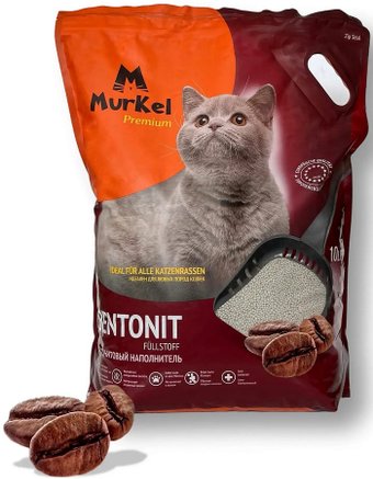 Наполнитель для туалета MurKel Бентонит 10л (кофе)