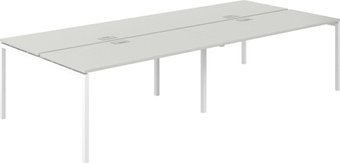 Офисный стол Norden 320х143.8х75 SG.256.SH.44.WH (белый/серый бархат)