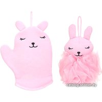 Мочалка Miniso Розовый Кролик 0213
