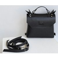 Женская сумка Killtoday B&J midi (черный зернистый/гладкий)