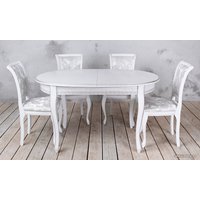 Кухонный стол ТехКомПро Азалия 2 121195 (дуб/тон 1 с серебристой патиной)