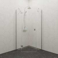 Душевой уголок Triton Сигма Хром А1 90х90 без поддона (прозрачное стекло)