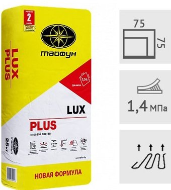 Клей для плитки Тайфун Lux Plus (25 кг)