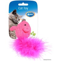 Игрушка для кошек Duvo Plus Мышка с хвостом из перьев 1717021/DV (цвет в ассортименте) 