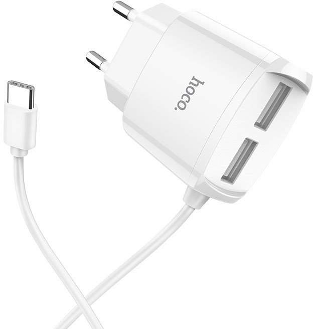 

Сетевое зарядное Hoco C59A USB Type-C (белый)
