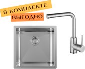 DER 100 X + cмеситель AquaSanita 5553 002 steel