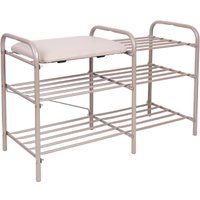 Полка для обуви Nika ЭТЛ3-1/БЖ (слоновая кость/бежевый металлик)