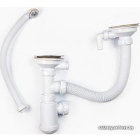 Сифон Санпласт Grand 3 1/2" с круглым переливом двойной