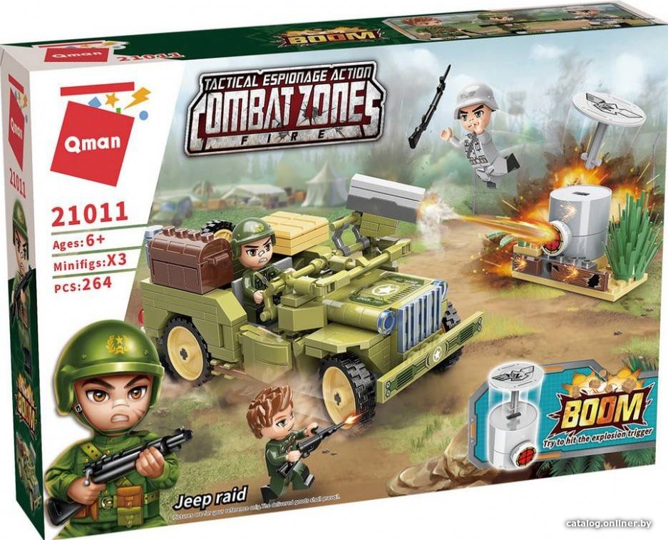 Конструктор Qman CombatZones 21011 Рейд на джипе
