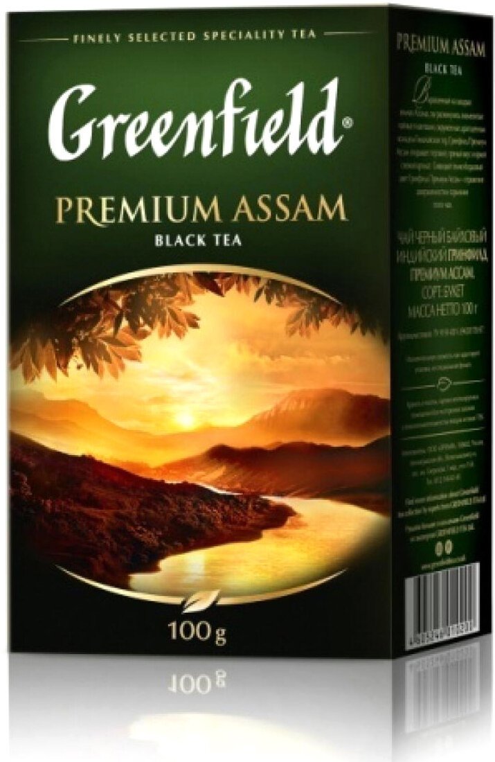 

Черный чай Greenfield Premium Assam черный байховый 100 г