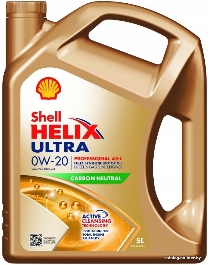 Моторное масло Shell Helix Ultra Professional AS-L 0W-20 5л