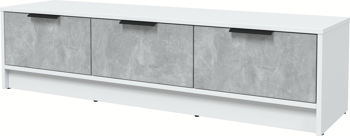 

Тумба Интерлиния ТВ Концепт КТ-ТВ3-35 (бетон/белый платинум)