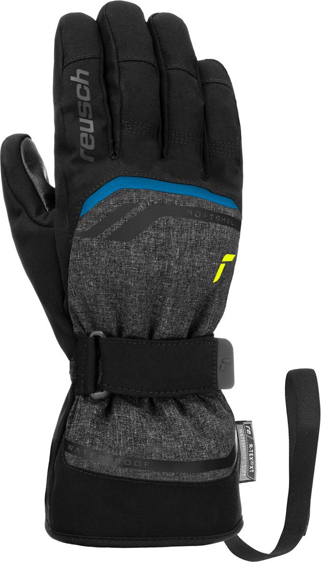 Горнолыжные перчатки Reusch Primus R-Tex Xt 6201224-6623 (р-р 6.5, Black Melange/Safety Yellow/Brilliant)