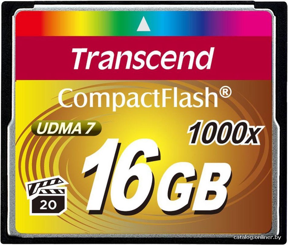 Карта памяти Transcend 1000x CompactFlash Ultimate 16GB (TS16GCF1000)