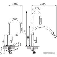 Смеситель Ferro Zumba Slim 2F BZA43S