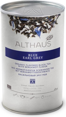 Черный чай Althaus Блю Эрл Грей 225 г (в банке)
