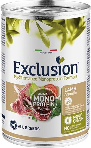 

Консервированный корм для собак Exclusion Exclusion Monoprotein Formula All Breeds Lamb NGALA40 400 г