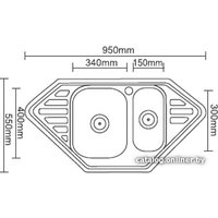 Кухонная мойка Ledeme L99550B