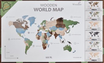 Пазл Woodary Карта мира XL 3137