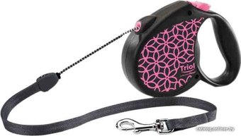 Поводок-рулетка Triol Flexi Life Pink S 11111027 (черный/розовый)