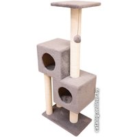 Комплекс Cat House На ножках 1.27 (хлопок серый)