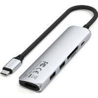 Док-станция Satechi 6-in-1 USB-C Slim Multiport Adapter ST-P6SS (серебристый)