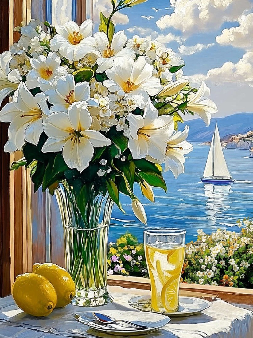 

Алмазная мозаика Феникс+ Букет лилий 70848