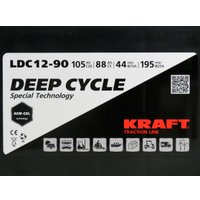 Тяговый аккумулятор KRAFT 12V-105Ah(C20) L+ (105 А·ч)