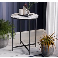 Журнальный столик Трия ДП 1-03-04 (стекло мрамор белый/черный)