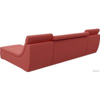 Модульный диван Лига диванов Холидей люкс 105564 (микровельвет, коралловый)