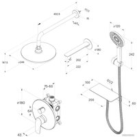 Душевая система  Milardo RORBL03M68