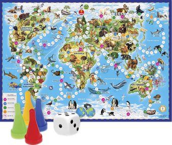 Детская настольная игра ГеоДом Животный мир Земли